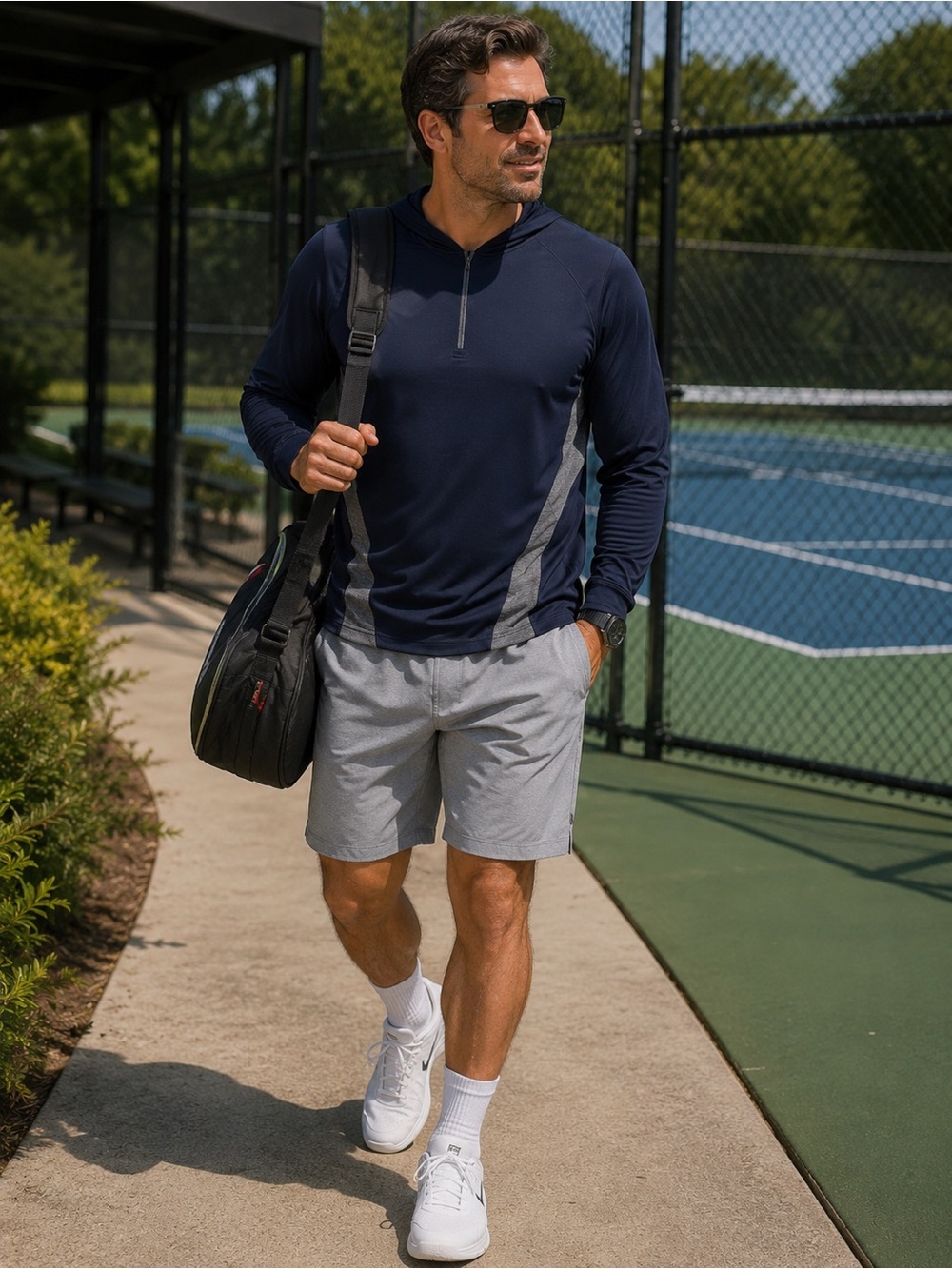 NWT Augusta sportswear navy men's layering sports top in size 2XL.